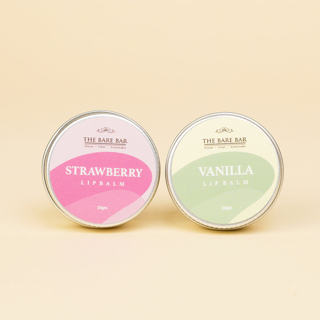 Strawberry & Vanilla Lip Balm Pair