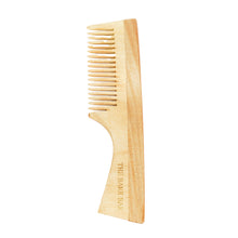 Load image into Gallery viewer, Neem Ayurvedic Wooden Handle Comb - Wide Tooth for Gentle Detangling
