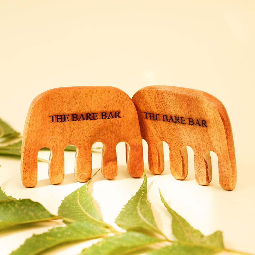 Neem Wood Massager Comb (Small) - Pack of 2