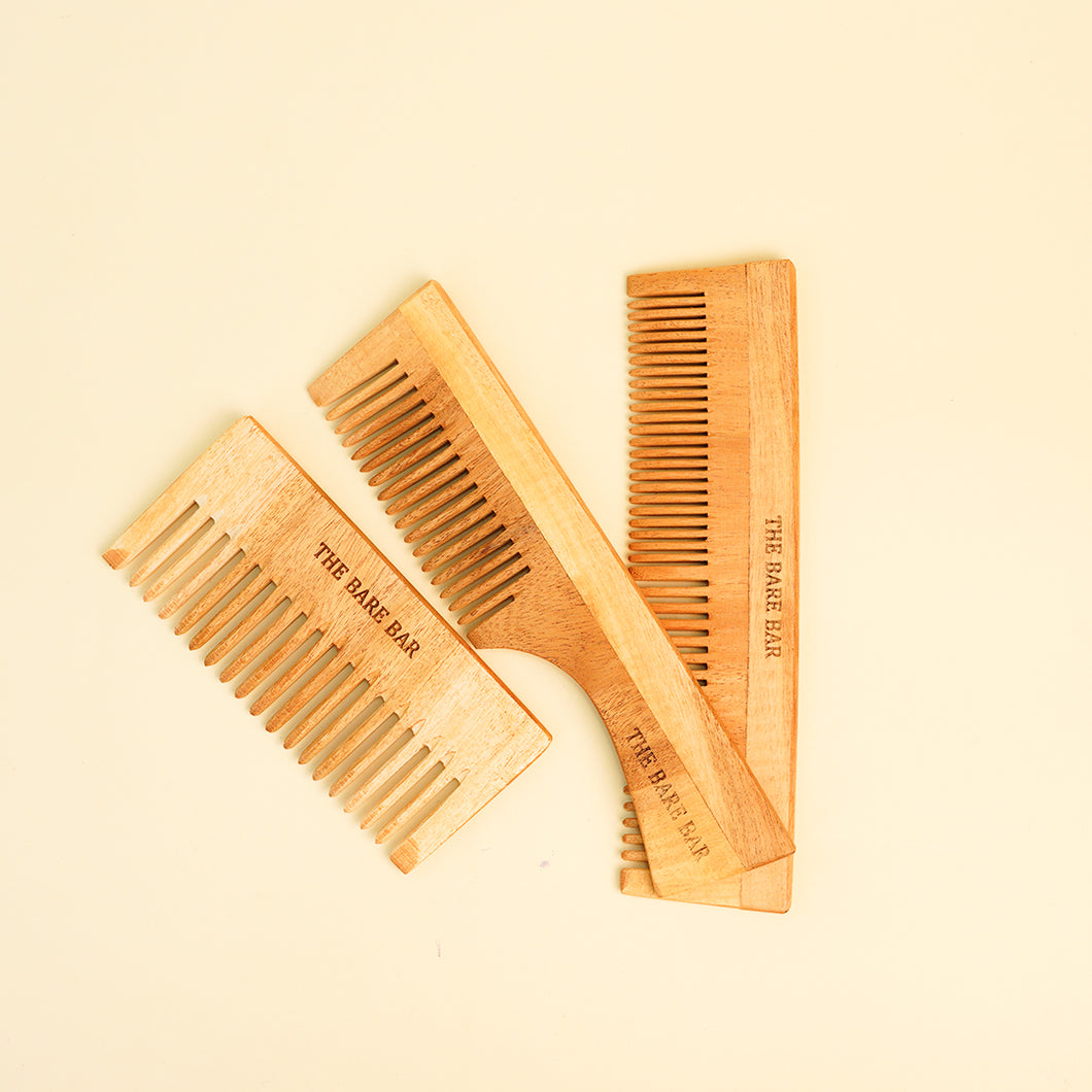 Neem Combs - Set of 3  | Eco-Friendly